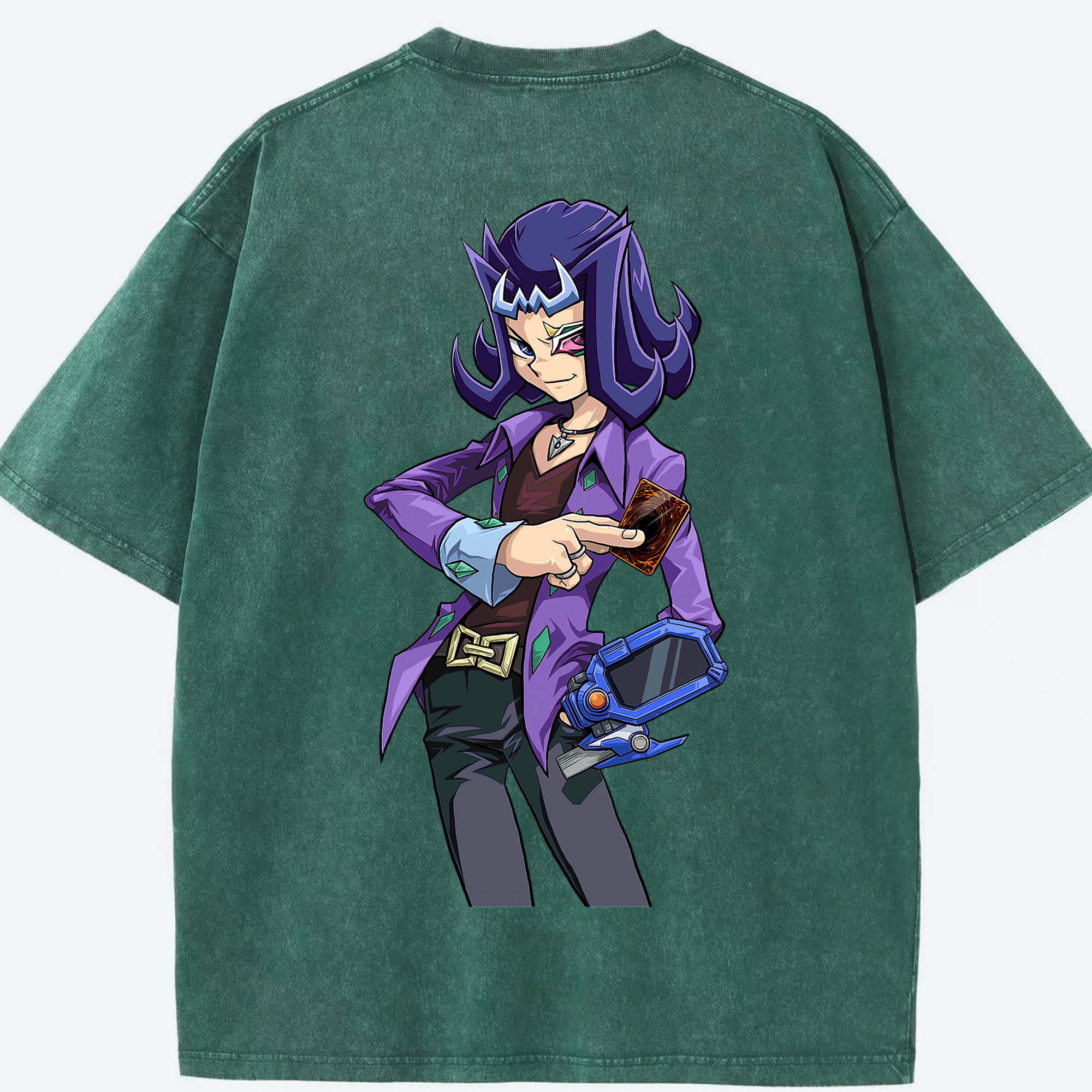 （画像用） 遊☆戯☆王 Yu-Gi-Oh! 綿100% ヴィンテージ風 半袖Tシャツ（背面プリント）